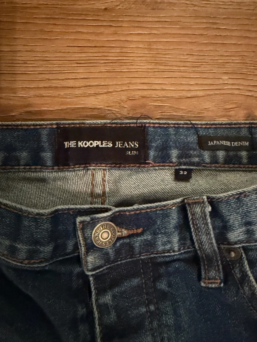 The Kooples Men's Dark Blue Skinny Jeans with Distressed Detail